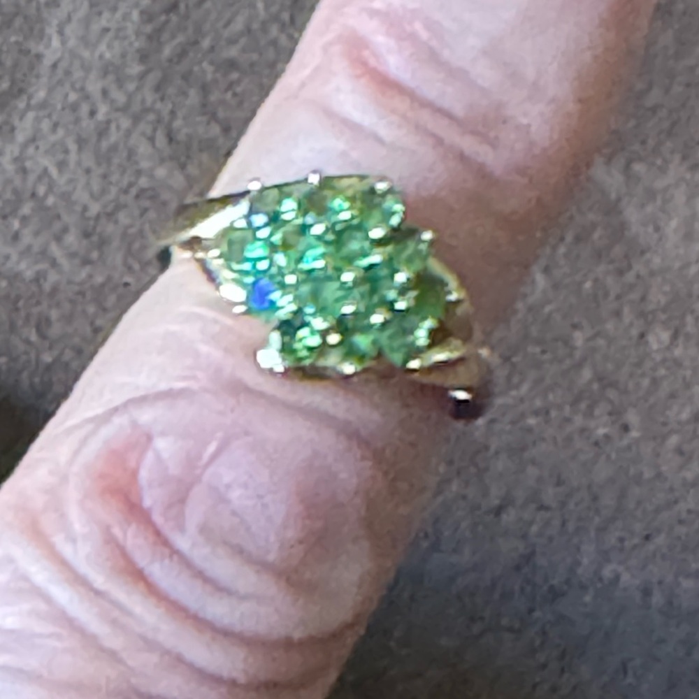 14K Chrome Diopside Ring approx Size 5 1/2 - Picture 3 of 7